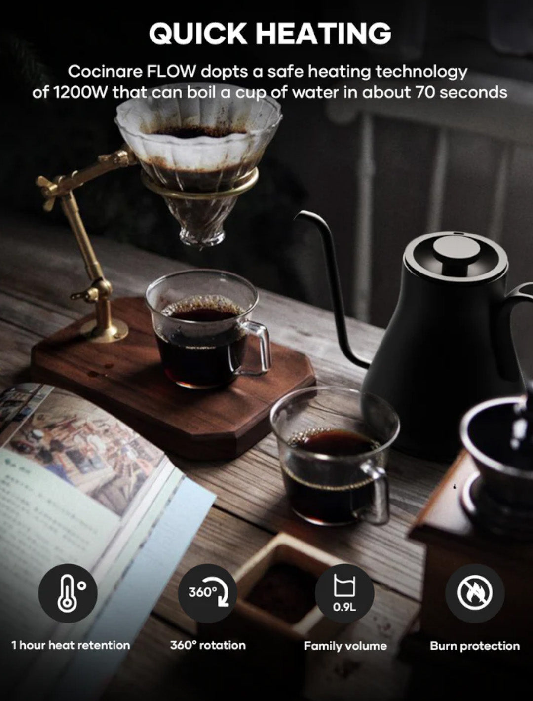 Cocinare FLOW M9 Master Gooseneck Kettle