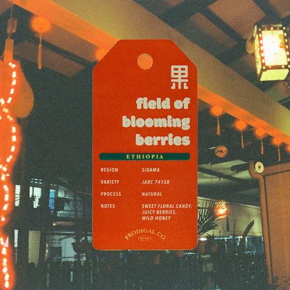 果 (gǔo) field of blooming berries